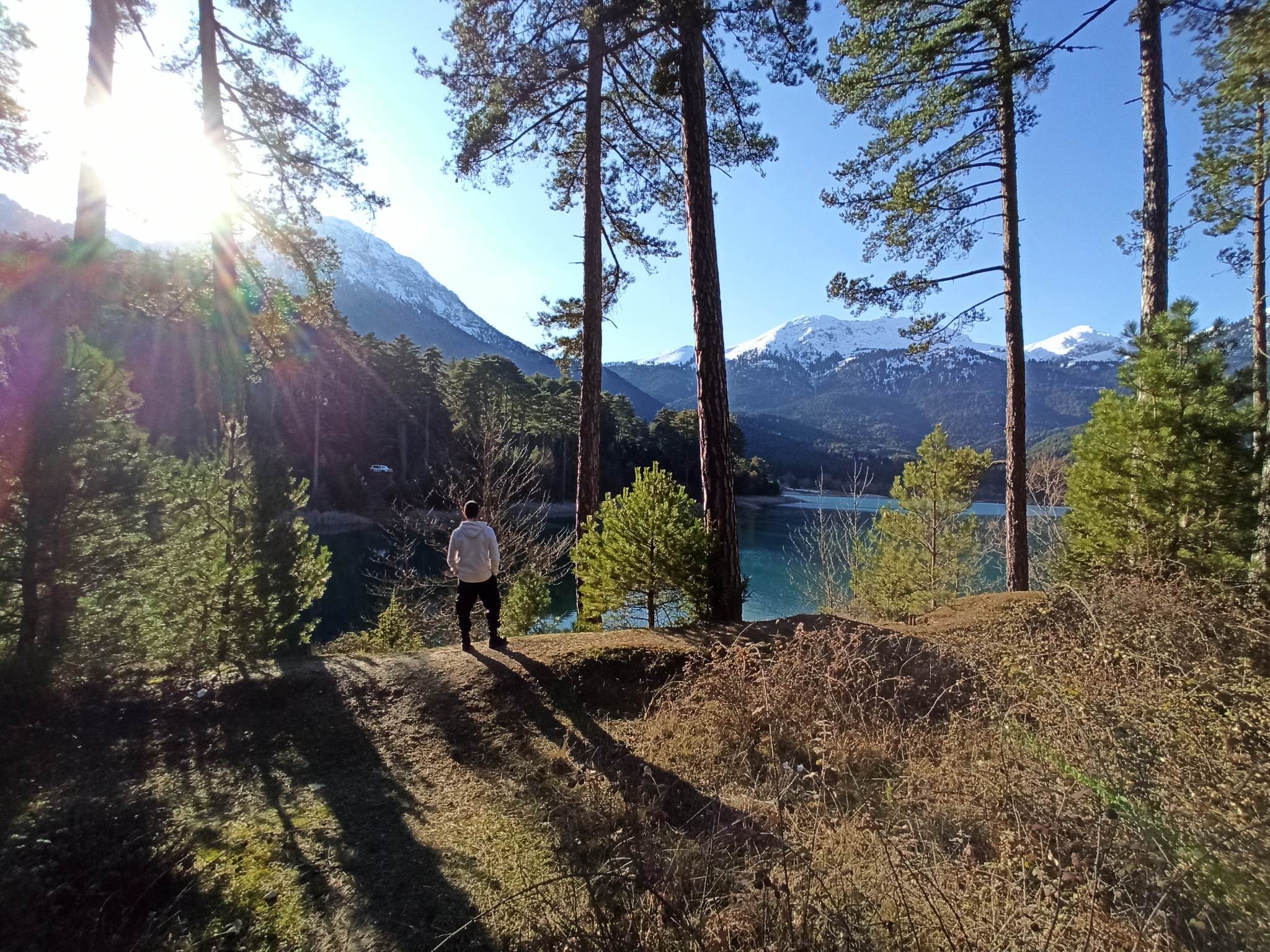 Stratis on a journey at Lake Doxa